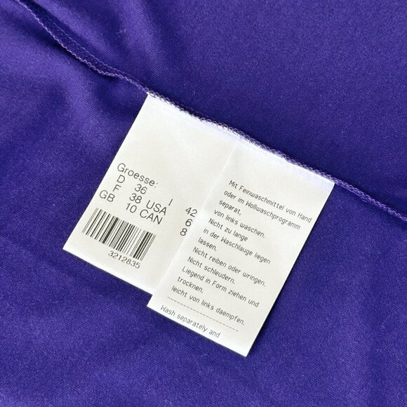 St. Emile Sleeveless Top Sz. 6 Purple Modal Cashmere Blend Ballet Neck Preppy - Picture 9 of 12